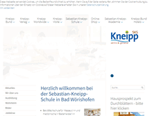 Tablet Screenshot of kneippschule.de